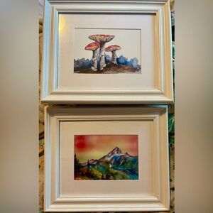 2 Framed Watercolor Prints